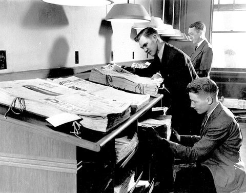 students working 1950