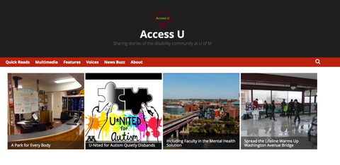 Screenshot of Access U website
